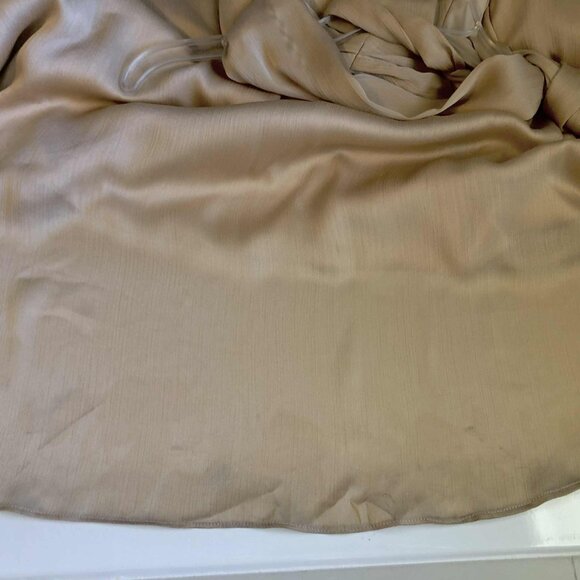 SACHIN & BABI Kayla Gown Tie Neck Crinkle Maxi Dress Champagne 8 MSRP $300 - Picture 12 of 12